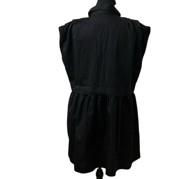 English Factory Black Pleated Shoulder Shirt Dress(Size Large) - Picture 5 of 8